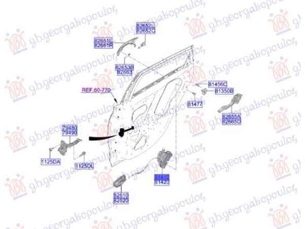 REAR DOOR LOCK (O)