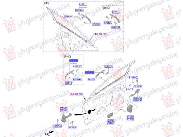 FRONT DOOR HANDLE OUTER (O)