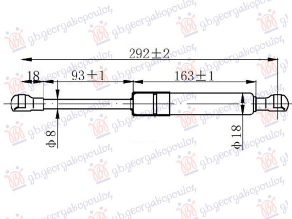 AMORTIZER GEPEK VRATA (290L-420N)