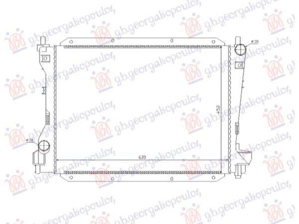 RADIATOR 2.5-3.0-4.0-4.2 PETROL MANUAL/AUTO (610x452)