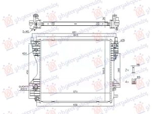RADIATOR 2.7 DIESEL AUTOMATIC (570x501) (NRF)