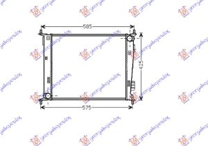 HLADNJAK MOTORA 1.6 BENZIN (MAN) (480x415x16) (KOYO)