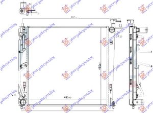 HLADNJAK MOTORA 1.7 CRDi DIZEL (AUTO) (480x480x18) (NISSENS)