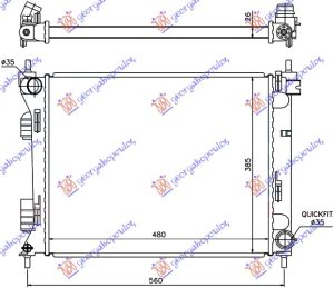 RADIATOR 1.1-1.4 CRDi MANUAL DIESEL (480x380x26) (TURKEY BUILD) (NRF)