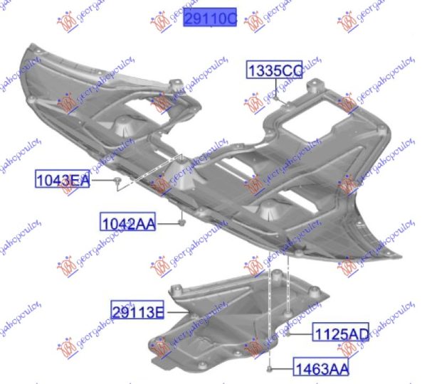 ENGINE COVER PLASTIC (O)