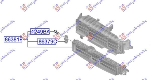 AIRDUCT RADIATOR ACTIVE LOWER (O)