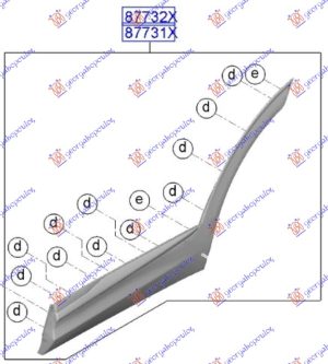 REAR DOOR MOULDING (O)
