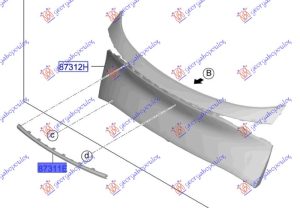 TAIL GATE MOULDING UPPER PRIMED (O)