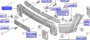 FRONT BUMPER UPPER (W/2 PDC) (GT-LINE) (O)