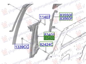 REAR WINDOW REGULATOR ELECTRICAL (W/O MOTOR) (O)
