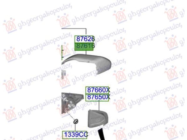 DOOR MIRROR COVER (O)