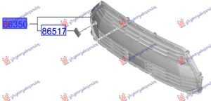 FRONT BUMPER GRILLE (W/FOG LAMP & 2 PDS HOLE) (O)