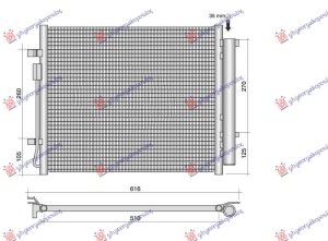CONDENSER HYBRID 1.6 (500x430x16) (KOYO)