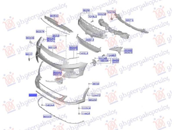 FRONT BUMPER SPOILER (O)