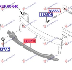 FRONT BUMPER REINFORCEMENT LOWER (GT-LINE) (O)