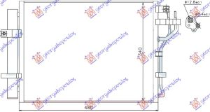 HLADNJAK KLIME ZA SVE MODELE BENZIN (440x340x16)
