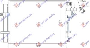CONDENSER FOR ALL MODELS PETROL (440x340x16) (KOYO)