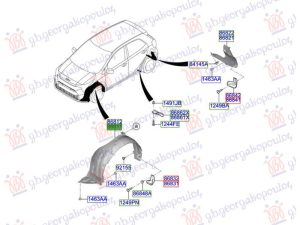 INNER FENDER FRONT PLASTIC (O)