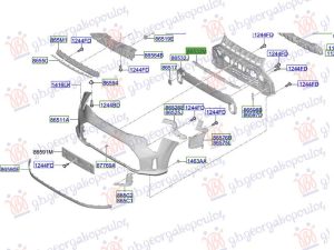 FRONT BUMPER GRILLE MOULDING UPPER (O)
