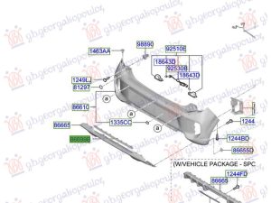 MOULDING BUMPER REAR