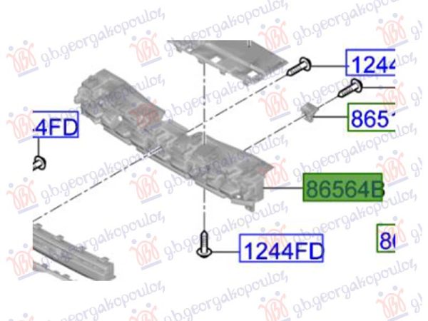 FRONT BUMPER REINFORCEMENT PLASTIC