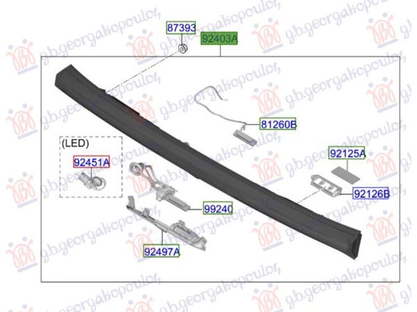 TAIL LAMP CENTER (O)
