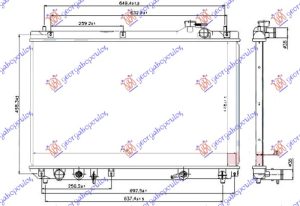 HLADNJAK MOTORA 3.0 BENZIN (AUTO) (RX300) (450x730x26)