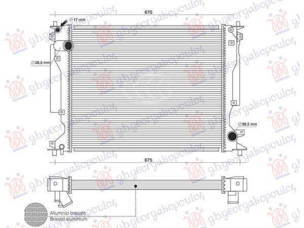 RADIATOR ALL MODEL DIESEL (550x440x32) (NRF)