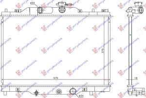 RADIATOR 2.0 PETROL (375x575x16) (KOYO)