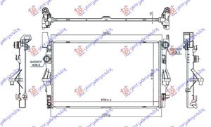 HLADNJAK MOTORA 1.6 (109/111 CDI) (-AC) (690x418x16) (NOSAC NA SREDINI)