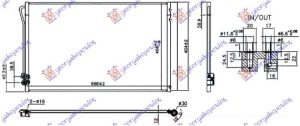 CONDENSER FOR ALL MODELS PETROL/DIESEL (640x385x12) (VALEO)