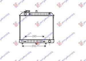 HLADNJAK MOTORA 2.4 DIZEL (41.5x49x27) (88-93)