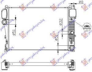 RADIATOR PETROL/DIESEL AUTOMATIC (640x440x36) (NISSENS)