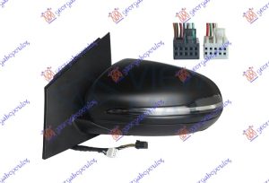 RETROVIZOR ELEKTRICNI SA GREJACEM PM (MEMORIJA) (MIGAVAC) (7+4 PIN) (A KVALITET) (ASFERICNO STAKLO) LEVO