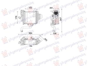 RADIATOR INTERCOOLER 2.0 DIESEL (153x176) (MAHLE BEHR PREMIUM LINE)