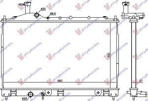 HLADNJAK MOTORA 2.2 DI-D DIZEL (MAN) (400x683x27) (KOYO)