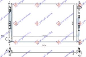 HLADNJAK MOTORA 2.0 BENZIN (700x400x16) (BEZ POKLOPCA)