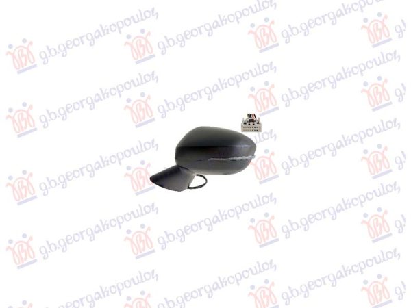 DOOR MIRROR ELECTRICAL HEATED FOLDABLE PRIMED (W/SIDE LAMP) (8Pin) (A QUALITY) (CONVEX GLASS)