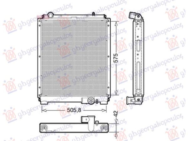RADIATOR 3.0 DIESEL (575x522) (KOYO)