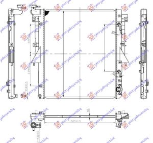 HLADNJAK MOTORA 2.4 DI-D DIZEL (AUTO) (4N15) (525x643x16)