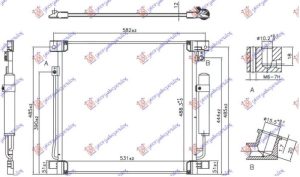 CONDENSER FOR ALL MODELS (515x503x12) (KOYO)