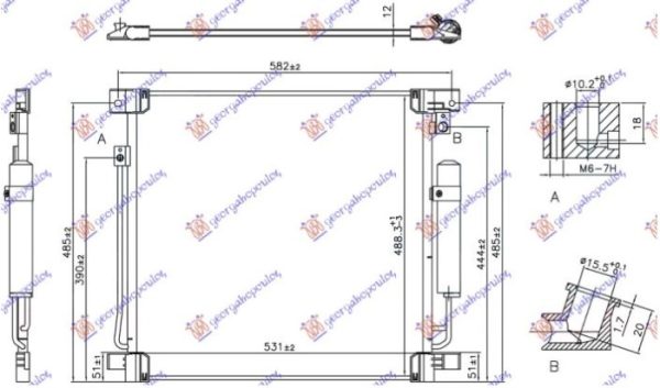 CONDENSER FOR ALL MODELS (515x503x12) (KOYO)