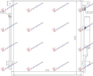 CONDENSER 2.2-2.4 DIESEL (532x562x12) (KOYO)