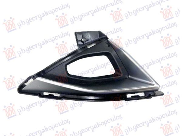 FRONT BUMPER GRILLE W/SILVER MOULDING (W/ FOG LAMP HOLE)