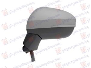 DOOR MIRROR ELECTRICAL HEATED PRIMED (W/SIDE LAMP : BLIS) (9 PIN) (A QUALITY) (CONVEX GLASS)