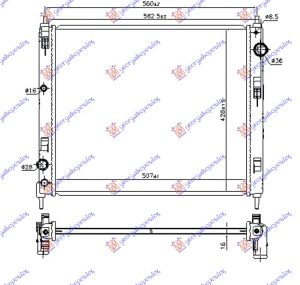 HLADNJAK MOTORA 1.5 dCi DIZEL (507x428x16)