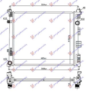 HLADNJAK MOTORA 1.5 DCi DIZEL (485x418x16) /13 (KOYO)