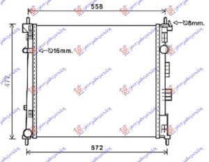 HLADNJAK MOTORA 1.5 DCi DIZEL 2013- (490x460x27)