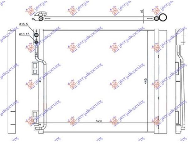 CONDENSER 1.5 dCi DIESEL (490x450x16) (KOYO)