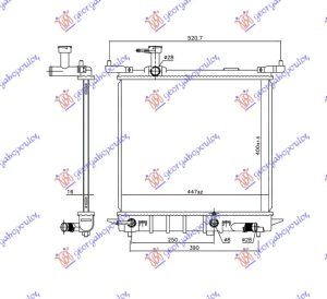 HLADNJAK MOTORA 1.2 12V BENZIN (AUTO) (445x400x16)
